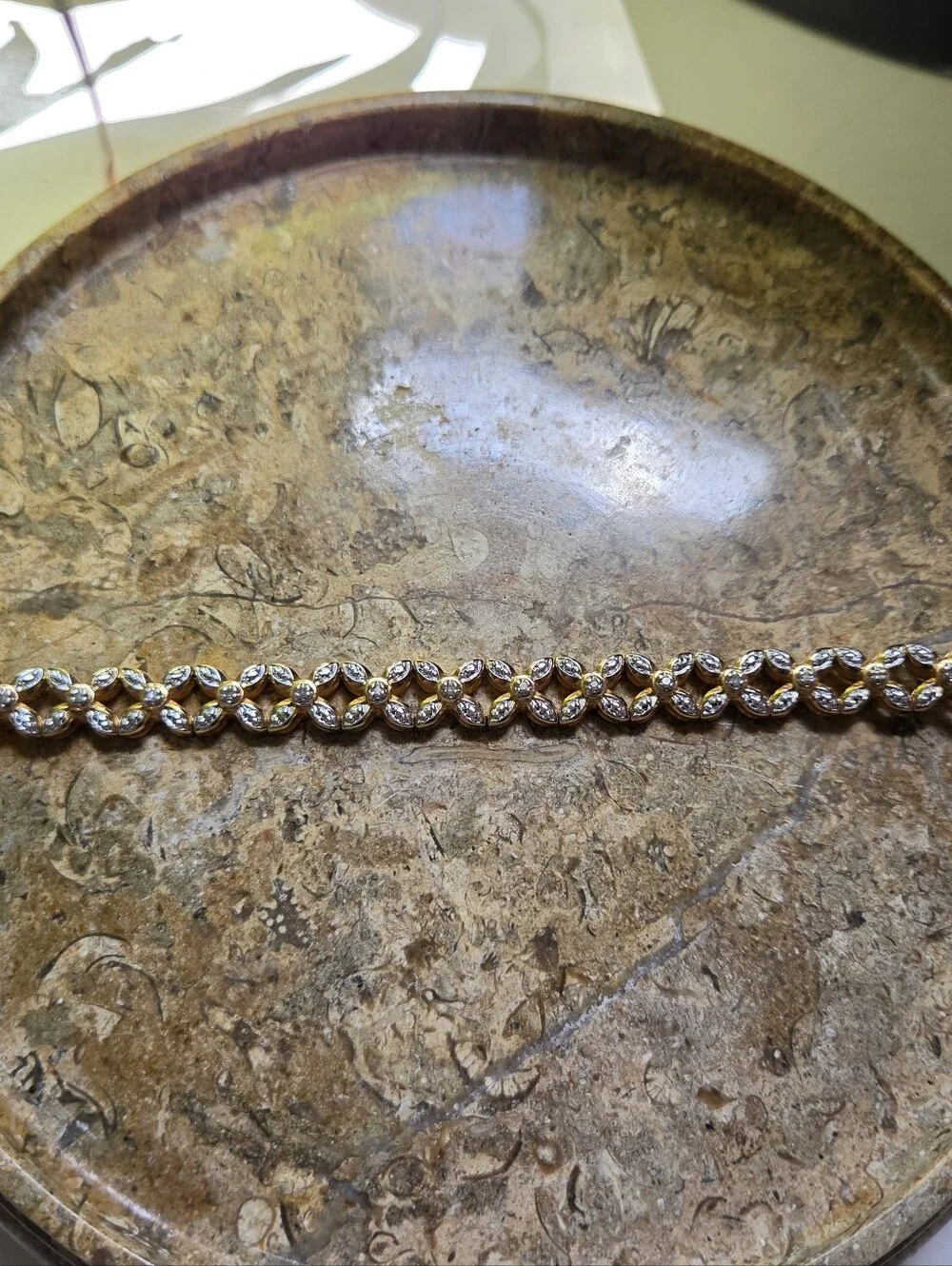 Sterling Silver 925 Gold Plated Tennis Bracelet